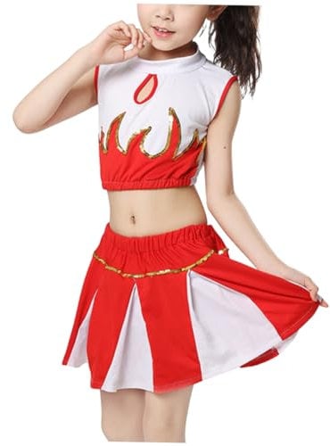 Holibanna 1 Set Tanz-cheerleading-uniformen Performance-kostüm Für Mädchen Mehrzweck-tanzkleidung Größe 130cm