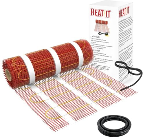 HEATIT Underfloor Heating mat Electric Radiant Self-Adhesive Floor Heating System 200w/㎡ Warmmat,16㎡
