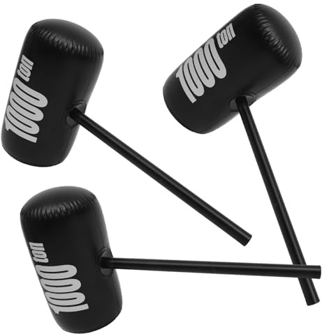 Kisangel Marteau Gonflable Jouet PVC 3 Pièces Maillet Gonflable pour Fête Décoration Piscine Plage Accessoire Déguisement Garçon et Filles Adultes