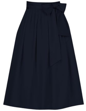 Dirndlschürze Midi Traditionelle Jacquard SchürZe für Dirndl Trachtenschürze Damen DirndlschürZe hochwertige Traditionelles Bequem & Pflegeleicht Perfekt für Trachten & Festlichkeiten (1-Navy, L)