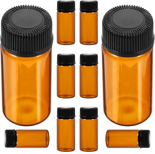 Generisch 100 Stück 3 ml Auslaufsichere Reise Make Up Fläschchen Braunglas Nachfüllbare Kosmetikspender Leichte Lotion Ampullen für Shampoo Bodylotion Handcreme Unterwegs