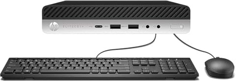 HP EliteDesk 705 G4 Mini Desktop PC AMD Ryzen 5 Pro 2400G, 8 GB RAM, 256 GB SSD, WiFi, Bluetooth, tastiera QWERTY US, Windows 11 Pro (ricondizionato)