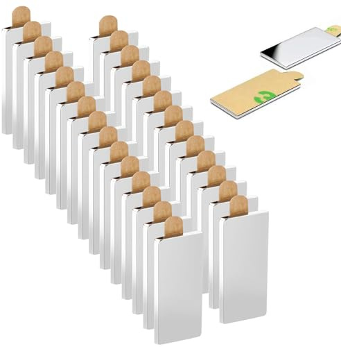 30 Stück Selbstklebende Magnete 30 x 10 x 1mm Neodym Magnete,Magnet Rechteckig Selbstklebende Flache Magnetplättchen, Seltenerdmagnete für Kühlschrank Whiteboard Jalousien Fotos Magnettafel Basteln