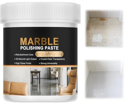 Marble Polishing Paste Kit,Quartz Worktop Cleaner,Stone Floor Cleaner,Marble Stain Remover,Ma-Rble Sealer,With Shine Restorer Function,Easily Restore The Gloss,Sealer&Protector For Countertops,Walls