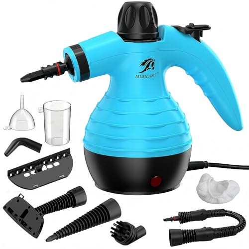 MLMLANT Steam Cleaner, Hand Held Steam Cleaner, Multi-function Steamer Cleaning with Safety Lock and 9-Piece Accessory Kit, Suitable for Sofa, Floor, Bathroom, Window, Oven