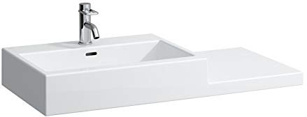 Laufen Living City Waschtisch, 1 Hahnloch, mit Überlauf, Ablage rechts, 100x46 cm, weiß - H8184320001041