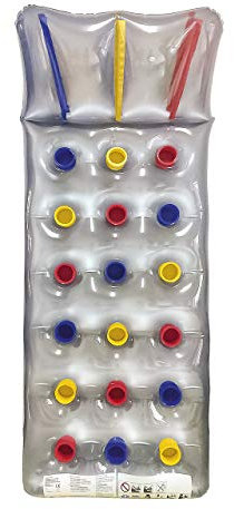 Fashy Unisex ab 14 Jahre Pool-& Strandspielzeug Luftmatratze Aufblasartikel, Silber-bunt, 188x71 cm