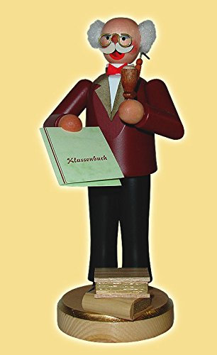 Rudolphs Schatzkiste Räuchermann Lehrer mit Klassenbuch Höhe= 22cm NEU Rauchen Rauchfigur Rauchmann Räucherfigur Räucherkerze Smoker Kerze Figur Mann Holz Seiffen Erzgebirge Holz Schnee Dekoration