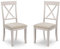 Julian Bowen Juego de 2 sillas de comedor Davenport, marfil