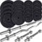 ScSPORTS® Hantelset - 27.5-100kg, inkl. 2 Kurzhanteln, Langhantelstange, SZ Stange, Ø31mm, Hantelscheiben, Gusseisen - Gewichtsset, Langhantel (100 KG (6x10 + 4x5 + 8x2.5))