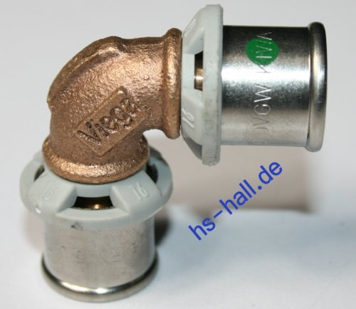 Viega Sanfix P Fosta Bogen Winkel 90° 16 mm Pressfitting