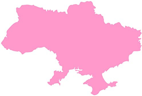 Samunshi® Ukraine Aufkleber 10 x 6,7cm hellrosa