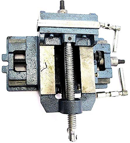 100mm (4) Cross Slide Engineering Working Vice Cast Iron Body - Tool - Vise