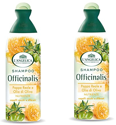 L'Angelica:Officinalis Nourishing Shampoo with Royal Jelly and Olive Oil 250ml - 8.45fl.oz Pack of 2 [ Italian Import ]