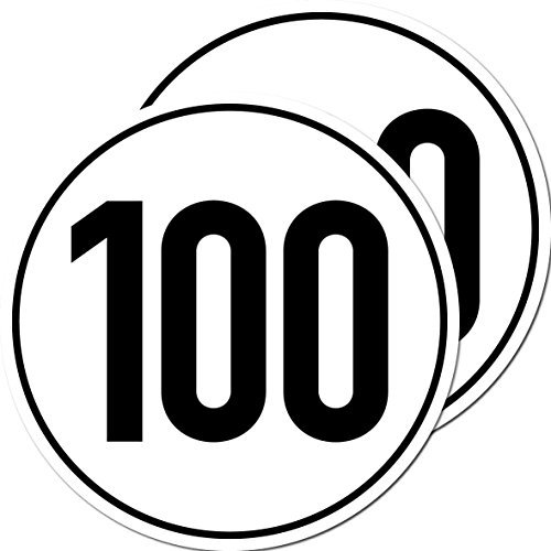 GreenIT 10cm Aufkleber Sticker 100kmh 100km/h Mofa Roller Moped Vespa Kart Quad Scooter Spaßaufkleber (2)