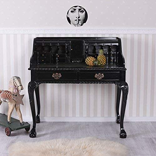 Vintage Sekretär Schwarz Schreibsekretär Schreibtisch Mahagoni mar106 Palazzo Exklusiv