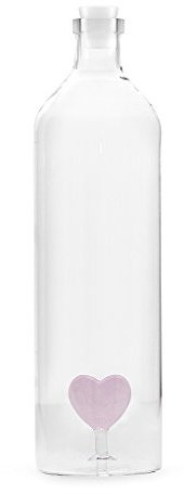 Balvi Bouteille Love Carafe à Eau 1,2L.Figurine fixée à l'intérieur Bouchon en Silicone Borosilicate