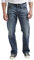 Silver Jeans Co. Herren Gordie Relaxed Fit Straight Leg Jeans, Medium Vintage, 36W / 34L