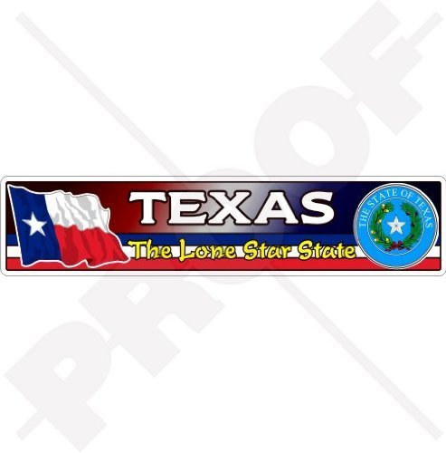 TEXAS Texaner-Staatsflagge-Wappen Siegel, der Einzige Stern-Staat USA Vereinigte Staaten von Amerika Emblem, Fahne 180mm Auto & Motorrad Aufkleber, Vinyl Sticker