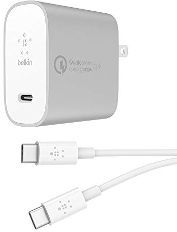 Belkin Boost Charge 27W Quick Charge 4+ Home Charger with 4ft/1.2m USB-C to USB-C Cable (Quick Charge 4+ Charger)