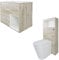 Milano Bexley Light Oak 610mm Bathroom Vanity Unit Basin Toilet WC Unit Back to Wall Pan
