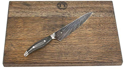 Kai Shun Nagare NDC-0701 | ultrascharfes Allzweckmesser | Klinge 15 cm | Lagen Damaststahl | + basaltgraues, massives Schneidebrett aus Eiche 35x21 cm | VK: 294,- €