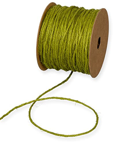 HALBACH Jutekordel Basic Juteband 2.0 mm breit 50.0 m lang 100 Jute Ganzjährig einsetzbar Apfelgrün