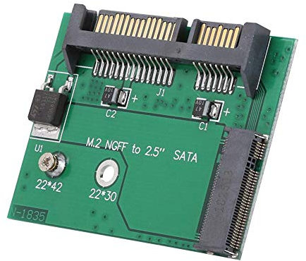 M.2 NGFF SSD to 2.5inch SATA 3.0 Adapter Card, M.2 NGFF to SATA III Converter for Laptop/Desktop Support Solid State Hard Drive Model 2242