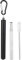 Paille Inox, paille réutilisable télescopique en acier inoxydable portable avec brosse de nettoyage pour boire du thé au lait de café, polissage interne conçu(Noir)