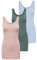 ONLY 3er Pack Damen Oberteile Basic Tank Tops weiß, schwarz, grau, blau, Creme Frauen Shirt lang Sommer Shirts Top 15201465 (L, FarbMix 2)