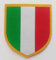 Patch-Toppa Microricamata in HD/Jacquard (Alta Definizione) Scudetto Italia Termoadesiva, Micro Filo, Dimensioni : H 5,8 x L. cm. 6,5-Made in Italy