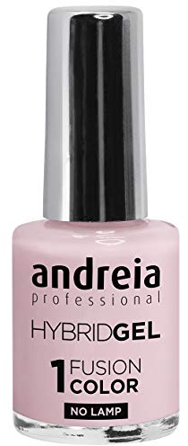 Andreia Professional Hybrid Gel Nail Polish - 2 Steps and No Lamp Required Long Lasting and Easy Removal - Fusion Colour H20 Pink