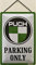 Blechschild mit Kordel 30 x 20 cm Puch Parking Only - Blechemma