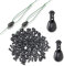Perline a Cambio Rapido,30 Pezzi Gancio Perline per Pesca Alla Carpa Pesca Accessori per Connettore Mangiatoia 9mm