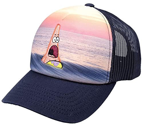 Concept One Unisex-Erwachsene Spongebob Squarepants Trucker, Patrick Star, verstellbare Baseballkappe Snapback Mütze, Marineblau, Einheitsgröße (6er Pack)
