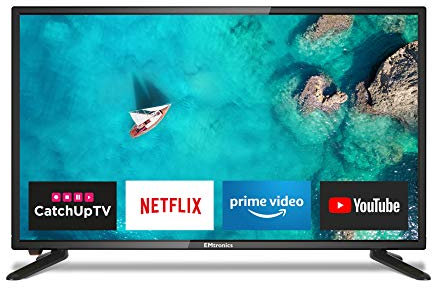 EMtronics 24 Inch HD Ready 720p LED Smart TV with Freeview and HDMI, USB