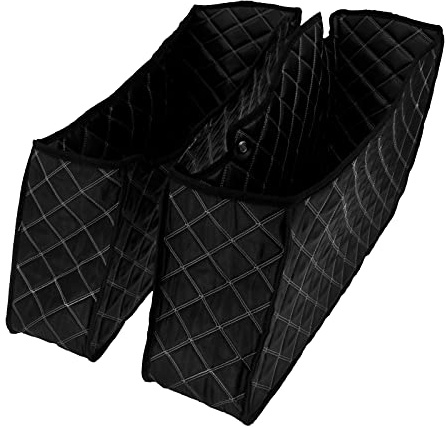 HDBUBALUS Erweiterte Taschen Einsätze mit weißem Faden, kompatibel mit Harley 2014–2021, 1 Paar