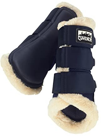 Eskadron Fauxfur Mesh Gamaschen Basic in Navy, Größe:S