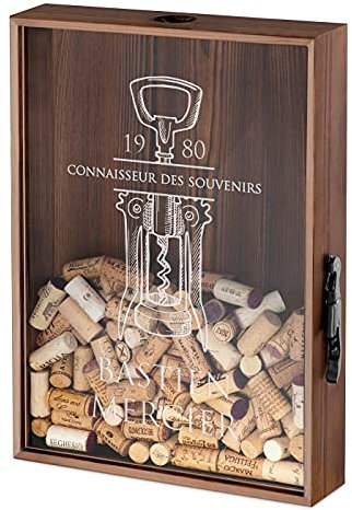 Maverton Boîte aux Bouchons pour Homme - Coffret Personnalisé pour Collectionneurs de Capsules - Ouvre-bière inclus - Cadeau Homme - Cadeau Anniversaire Homme - Cadeau Personnalisé - tire-bouchon