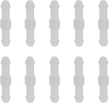 ECSiNG 10 Stück 4mm Universal Auto Scheibenwaschanlage Wischerschlauchanschluss 2 Wege I Typ Windschutzscheibenwischer Adapter Weiß