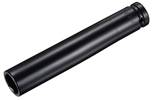 sourcing map 1/2 Drive by 19mm Deep Impact Socket, Heat-Treated CR-V Steel 6 Length, 6-Point Metric Sizes