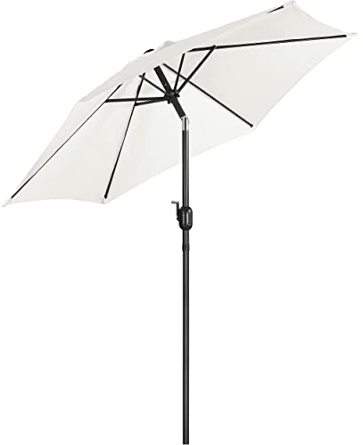 Yaheetech Sombrillas Terraza 230cm Inclinable Parasol para Jardín | Manivela Cómoda, Estructura Estable, Fácil de Montar, Impermeable Proteccion UV,para Exterior/Restaurante/Cafetería/Patio etc