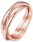 FOCALOOK Bague Femme Plaqué Or Rose 3 Anneaux Entrelacés Taille 59