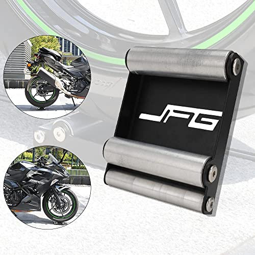 JFG RACING Support de Rouleau à Roues Moto Support de Roue de Moto pour Nettoyage des pneus et Lubrification de la chaîne - Stand de Spinner de Roue Groller (Bike<485 LB Dry WT & Tyre Width<180mm