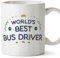 MUGFFINS Bus Driver Mug - in English - World's Best - Funny Gift for Colleagues - Ceramic 11oz Mug