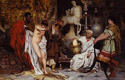 ZIMARO Leinwand Abstrakt Kunstwerk Wandkunst Bild Druck Klassische Malerei Henryk Hector Siemiradzki polnischer akademischer klassischer Künstler eine Frau oder eine Vase für Bürodekoration 60x90cm