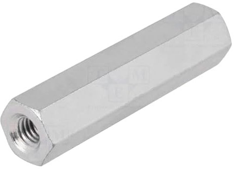 TNE Distanzmuffe mit Gewinde; 12mm; Innengew: M2; sechskant; Stahl 121X12 Distanzelemente aus Metall