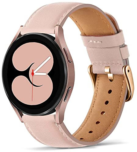 Issinlky vera pelle cinturino compatibile Samsung Galaxy Watch 7/FE/6/5/4 40mm 44mm, 20mm cinturino per Galaxy Watch 6 Classic/4 Classic/Watch 5 Pro/Watch 3 41mm/Active 2/Active 40MM/Galaxy Watch 42mm