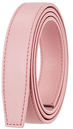 NIUXICH Cinture da donna con fibbia automatica Cintura senza fibbia Cintura in pelle sottile Cintura per jeans Larghezza 2,4cm, Rosa, 105cm