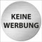 INDIGOS UG - Schild - rund 100mm - Keine Werbung - Aluverbundplatte - mit Schrift - Text - Garage, Hotel, Parkplatz, Schule, Carport Firma Edelstahllook